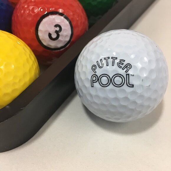 Putter Pool Putting Game Rack and Balls - Picture 2 of 3